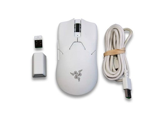 Razer Death Adder V3 Pro Gaming Mouse RZ01-04390200 โ Ultra-Lightweight โ White โ Used