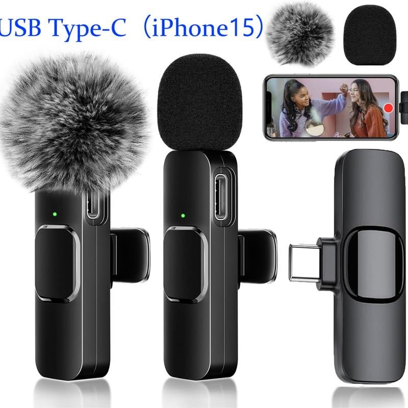 2 - Pack Wireless Lavalier Clip - On Microphones - Mac's Got More