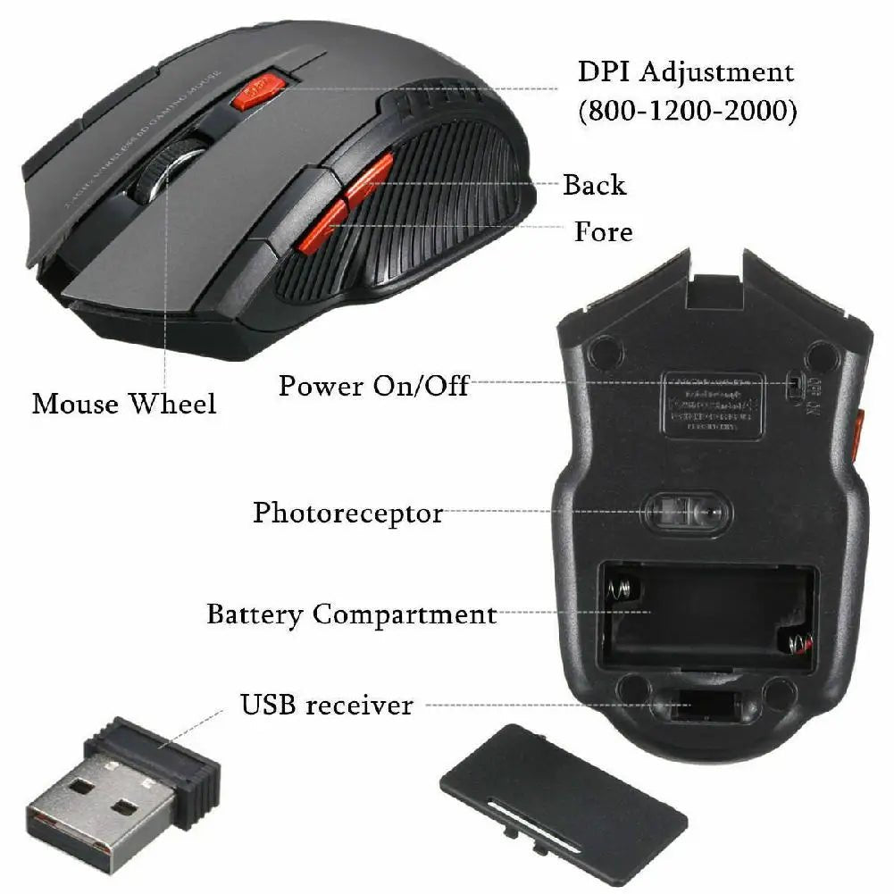 2.4Ghz Mini Wireless Optical Gaming Mouse - Mac's Got More