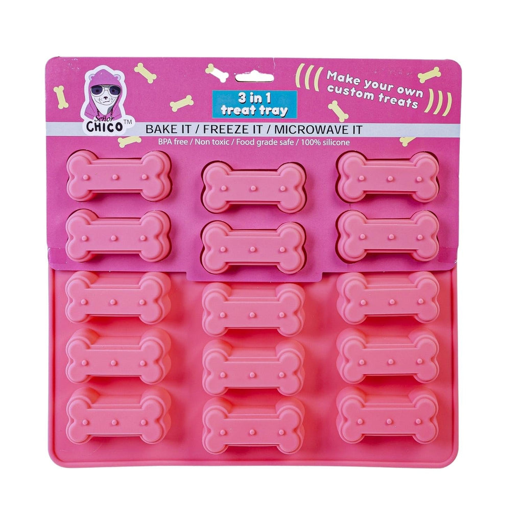 3 - in - 1 Dog Bone Silicone Treat Baking Tray for Healthy, Homemade Dog Treats and More - Mac's Got More