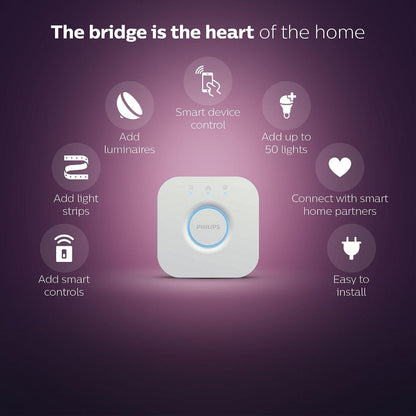 NEW Philips Hue Starter Kit: (3) E26 LED Smart Bulbs (75W) + Smart Button - Adjustable Color and Brightness, Voice Control, Easy Setup