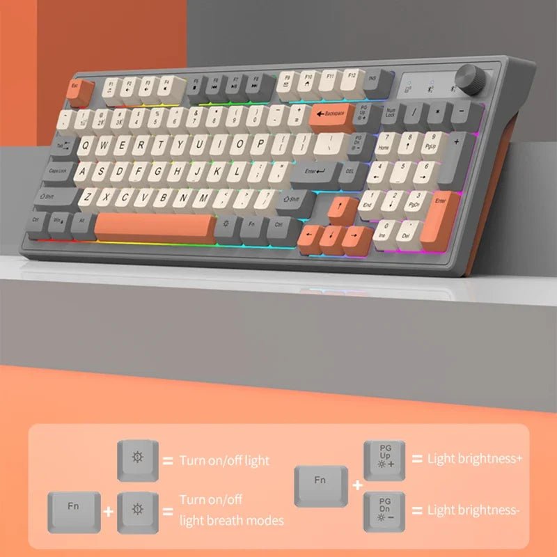 98 - key Wireless Keyboard Rainbow Light - Mac's Got More