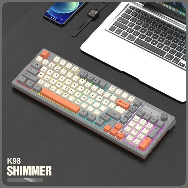 98 - key Wireless Keyboard Rainbow Light - Mac's Got More