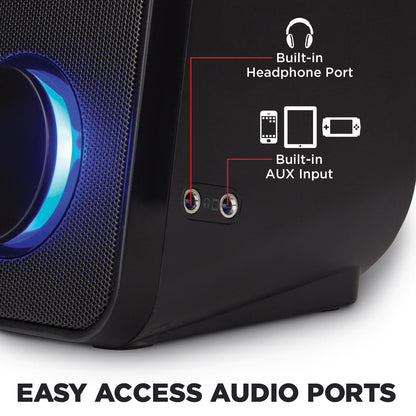 GOgroove SonaVERSE UB2 USB‑Powered 2‑Way Speakers (Blackout)