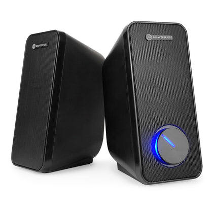 GOgroove SonaVERSE UB2 USB‑Powered 2‑Way Speakers (Blackout)