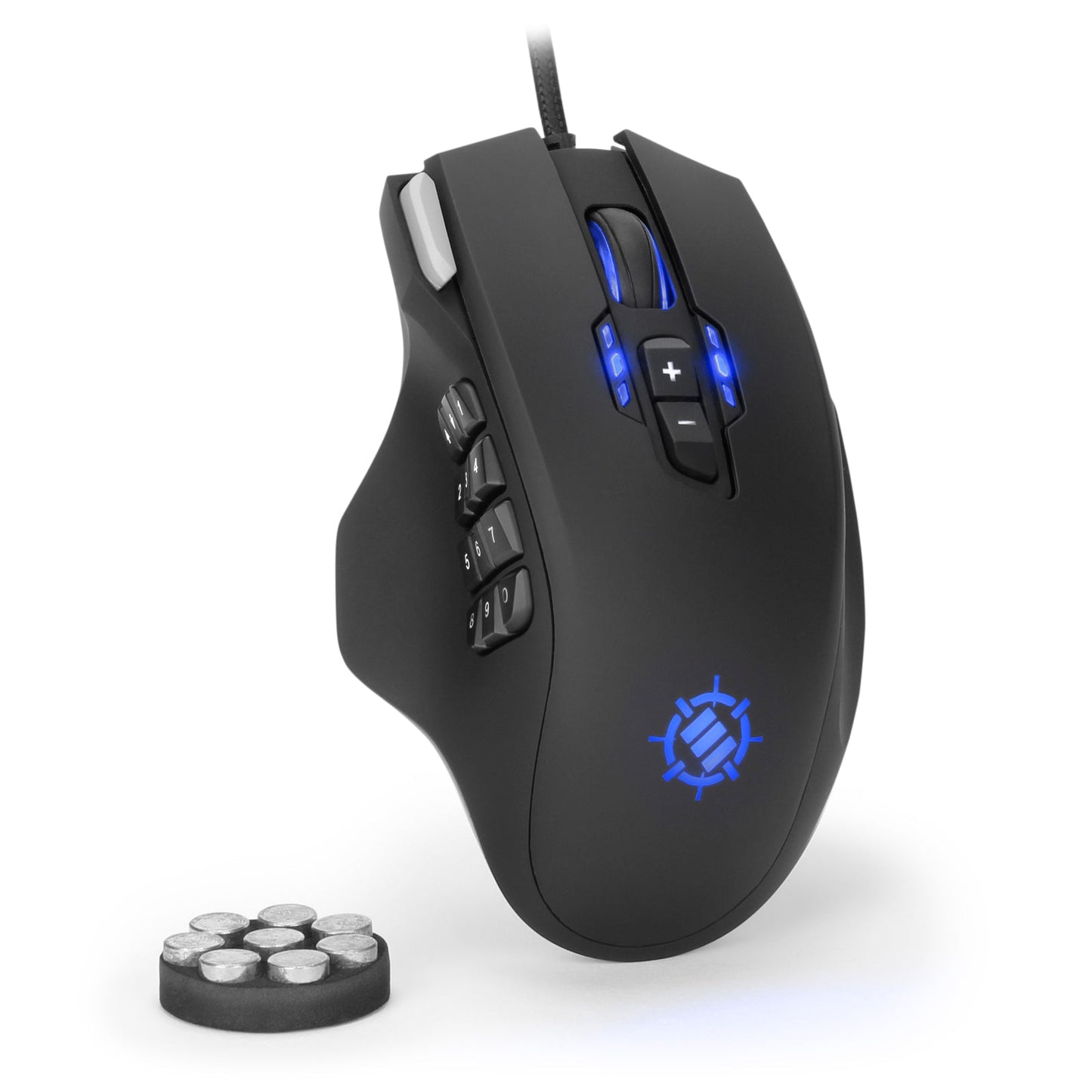 Enhance Theorem 2 MMO Gaming Mouse — 13‑Button, 4000 DPI, Black