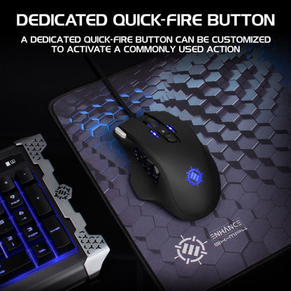 Enhance Theorem 2 MMO Gaming Mouse — 13‑Button, 4000 DPI, Black