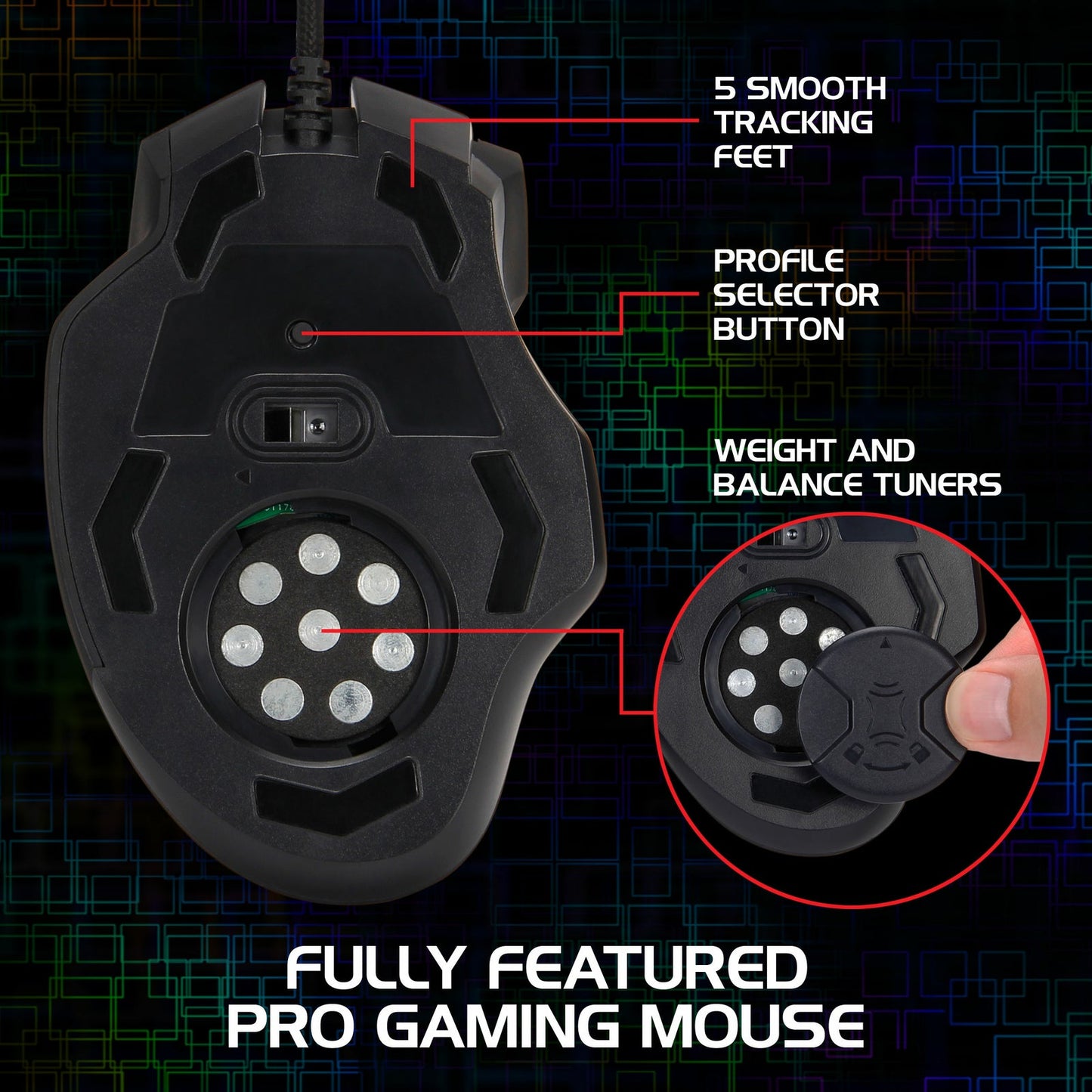 Enhance Theorem 2 MMO Gaming Mouse — 13‑Button, 4000 DPI, Black