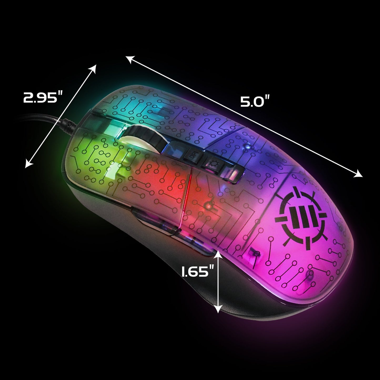 ENHANCE Voltaic 2  Gaming Mouse  Multicolor  Optical 7000 DPI