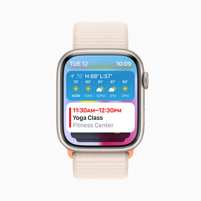 Apple Watch Series 9 (2023) – 41mm GPS Wi-Fi – Aluminum Case with Black Sport Band