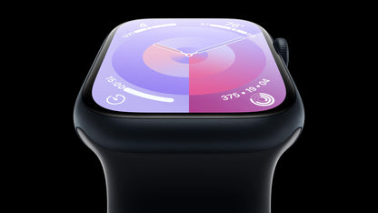 Apple Watch Series 9 (2023) – 45mm GPS Wi-Fi – Aluminum Case with Black Sport Band