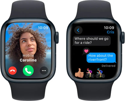 Apple Watch Series 9 (2023) – 41mm GPS Wi-Fi – Aluminum Case with Black Sport Band
