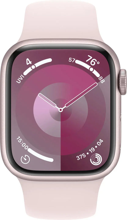Apple Watch Series 9 (2023) – 45mm GPS Wi-Fi – Aluminum Case with Black Sport Band