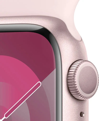 Apple Watch Series 9 (2023) – 45mm GPS Wi-Fi – Aluminum Case with Black Sport Band