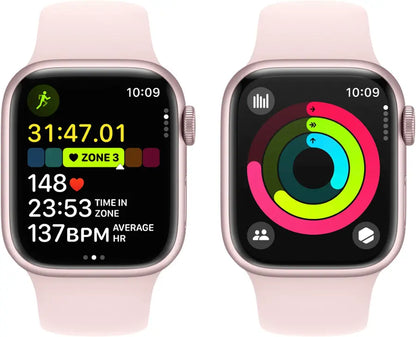 Apple Watch Series 9 (2023) – 45mm GPS Wi-Fi – Aluminum Case with Black Sport Band