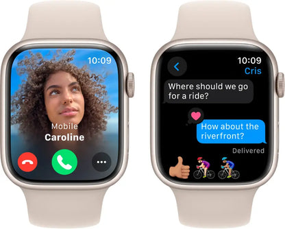 Apple Watch Series 9 (2023) – 45mm GPS Wi-Fi – Aluminum Case with Black Sport Band