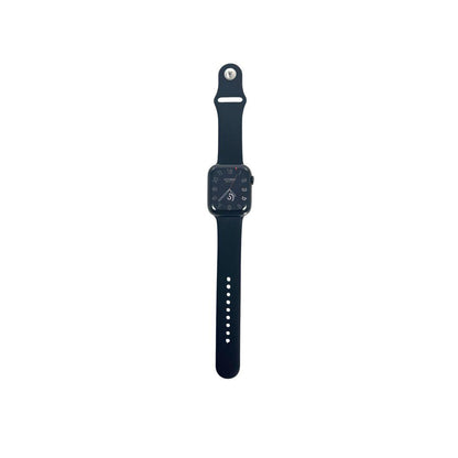 Hermes Apple Watch Series 7 GPS/ Cellular 41 mm - Space Black Stainless Steel Case - Black Silicone Watch Band