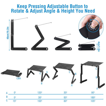 iMounTEK GPCT1656 360° Rotatable Portable Desk Stand with Mouse Board (Black)