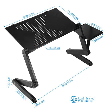 iMounTEK GPCT1656 360° Rotatable Portable Desk Stand with Mouse Board (Black)