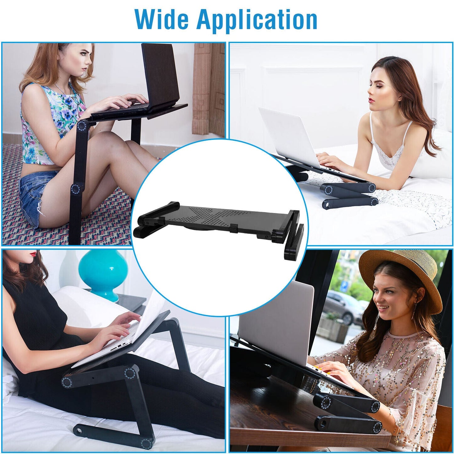 iMounTEK GPCT1656 360° Rotatable Portable Desk Stand with Mouse Board (Black)