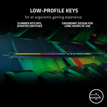 Razer Ornata V3 Gaming Keyboard – Mecha-Membrane – RGB – Black – Certified Refurbished