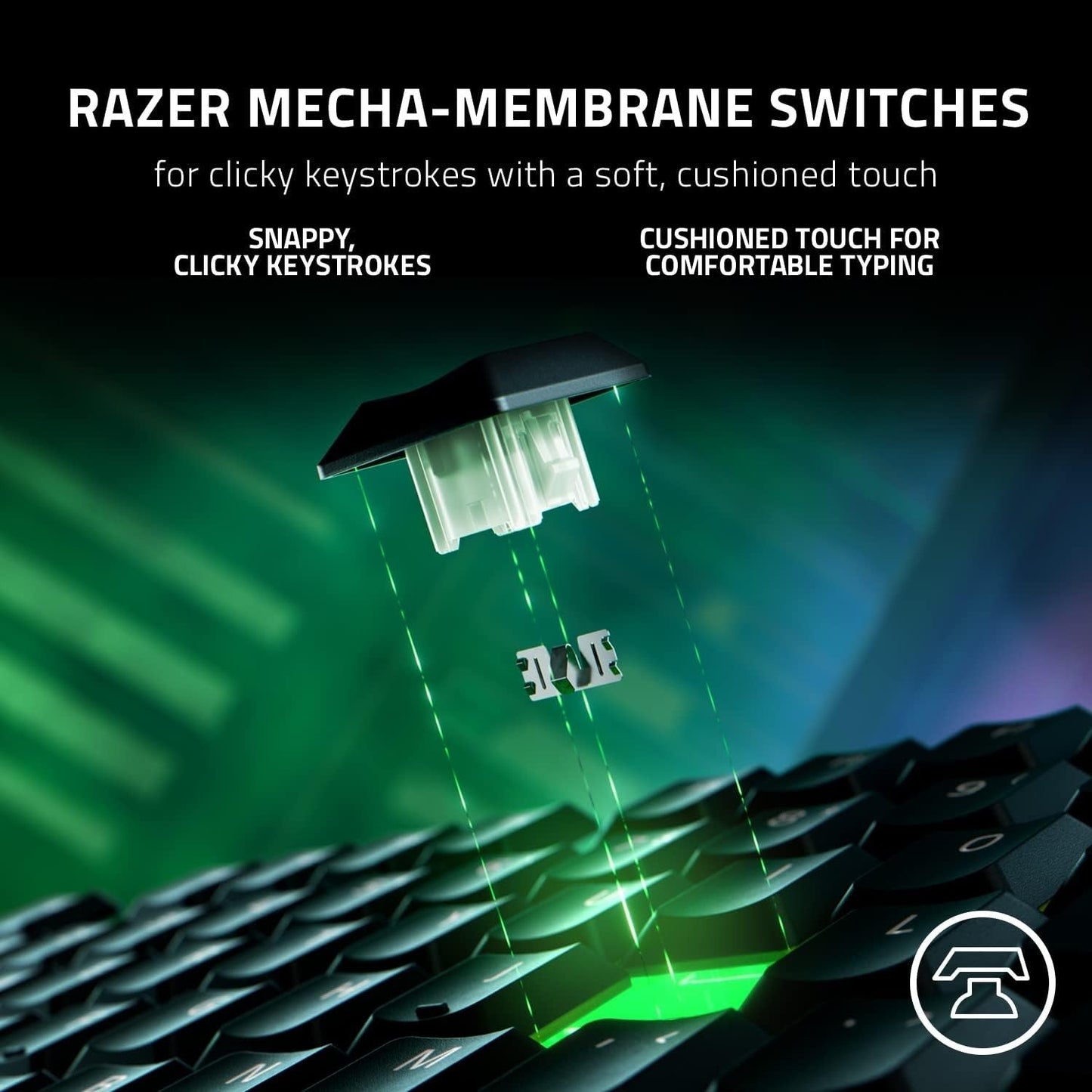 Razer Ornata V3 Gaming Keyboard – Mecha-Membrane – RGB – Black – Certified Refurbished