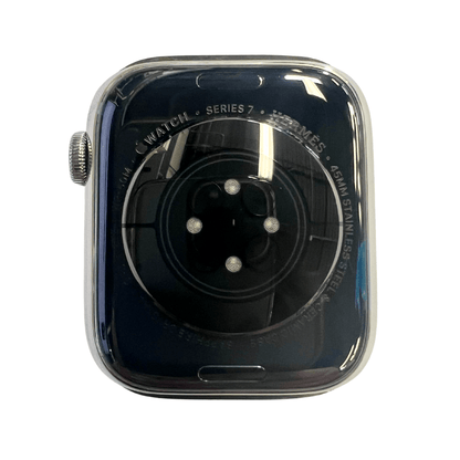 Hermes Apple Watch Series 7 GPS/ Cellular 41 mm - Space Black Stainless Steel Case - Black Silicone Watch Band