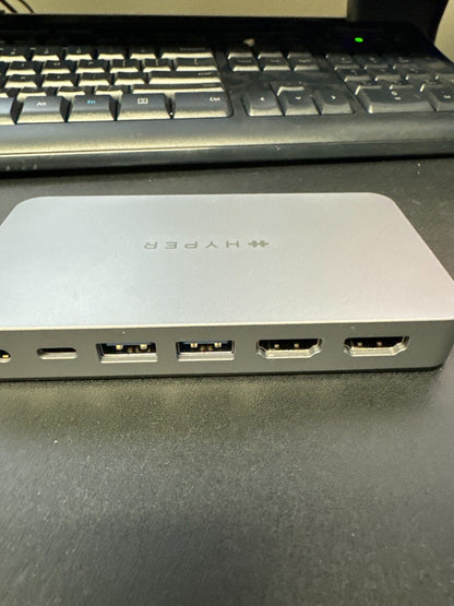 HyperDrive Dual 4K HDMI 10-in-1 USB-C Hub | Dual 4K Display Support | Gray