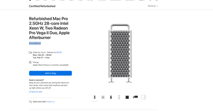 NEW Apple 2019 Apple Mac Pro Desktop 2.5GHz 1.5TB 8TB SSD AppleCare+ 2027