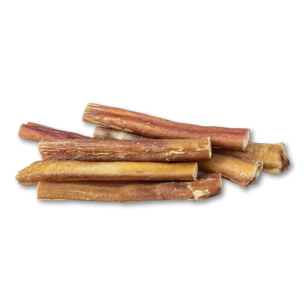 All - Natural Beef Bully Stick Dog Treats, High Protein & Long - Lasting Chews – 6 - Inch Thick (25/case) - Mac's Got More