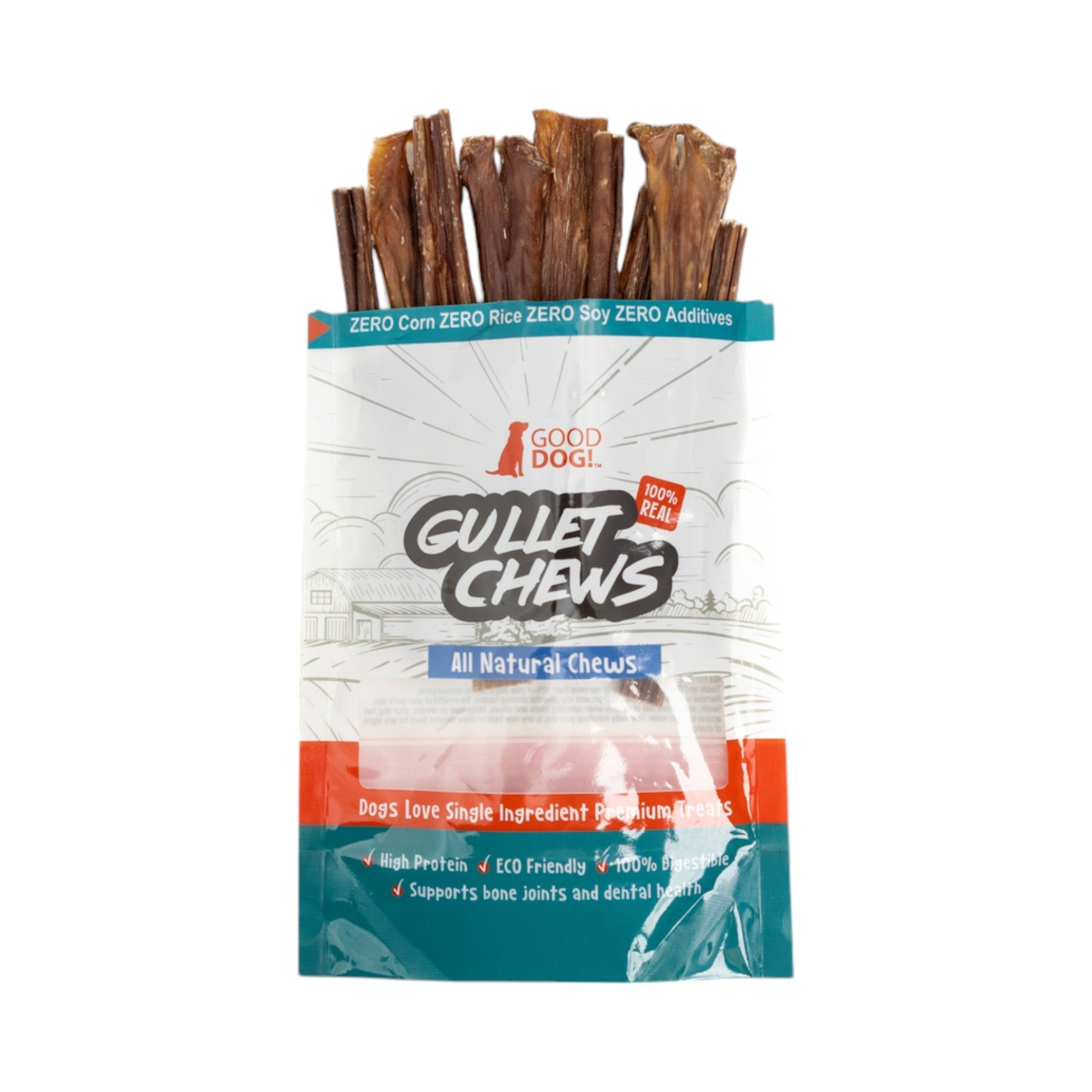 All - Natural Beef Gullet Stick Dog Treats – Delicious & Nutritious, Healthy Chews – 6 Inches (10 - Pack) - Mac's Got More