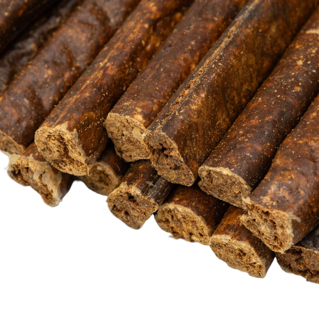 All - Natural Beef Sausage Dog Treats – Premium Chews Packed with Protein & Nutrients – 6 Inches (25/Case) - Mac's Got More