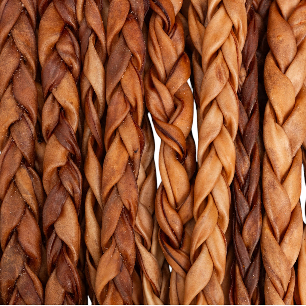 All - Natural Braided Collagen Stick Dog Treats, Supports Joint, Skin & Coat Health – 12 - Inch Standard (25/Case) - Mac's Got More