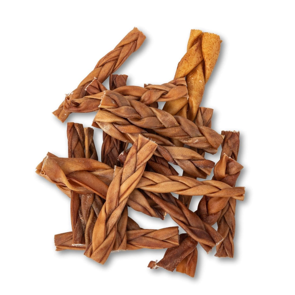 All - Natural Braided Collagen Stick Dog Treats, Supports Joint, Skin & Coat Health – 6 - Inch Standard (25/case) - Mac's Got More