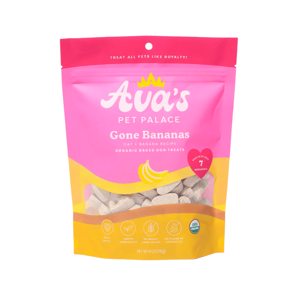 Ava's Pet Palace Organic Oven Baked Dog Treats - Gone Bananas (6 oz) / 2 - Pack - Mac's Got More