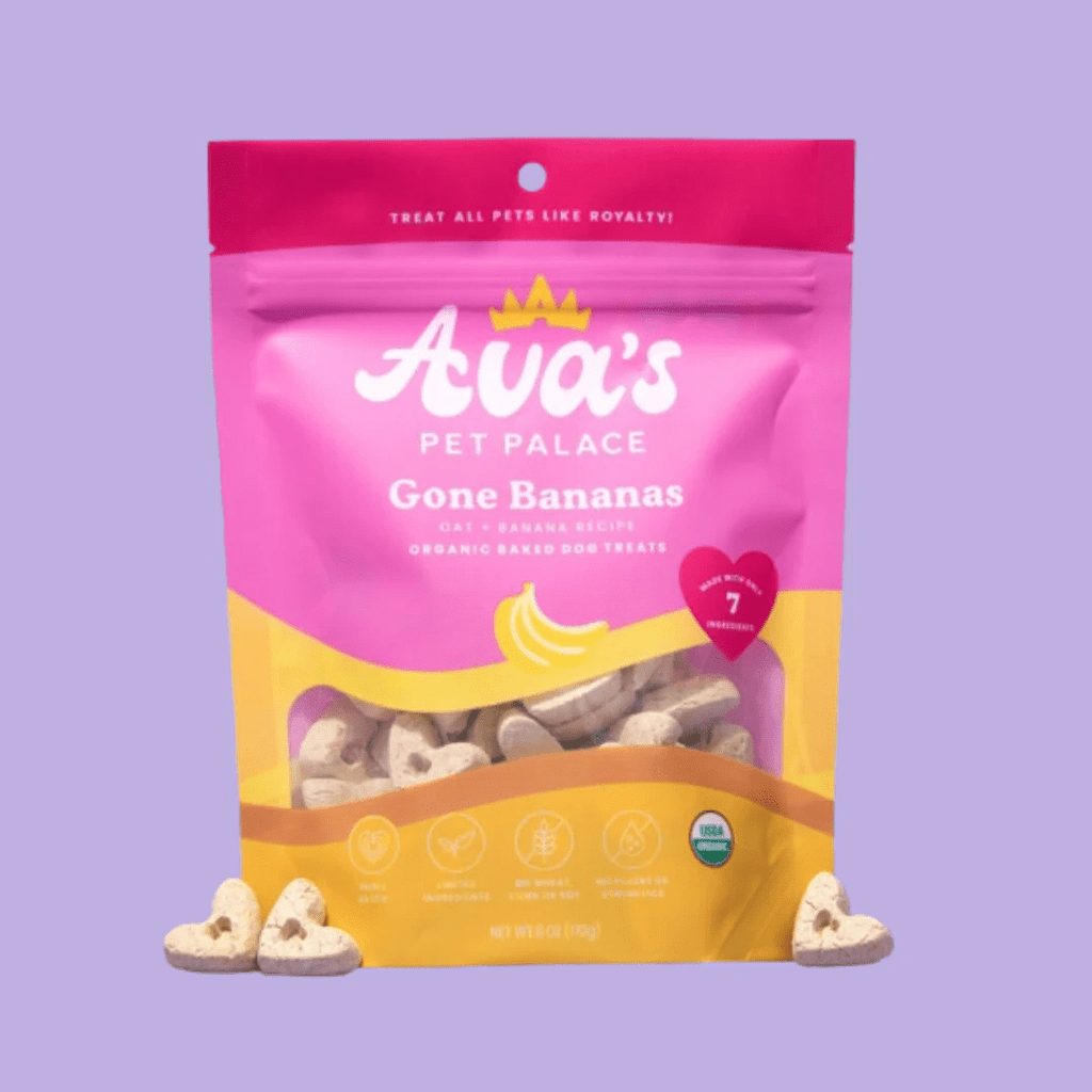 Ava's Pet Palace Organic Oven Baked Dog Treats - Gone Bananas (6 oz) / 2 - Pack - Mac's Got More