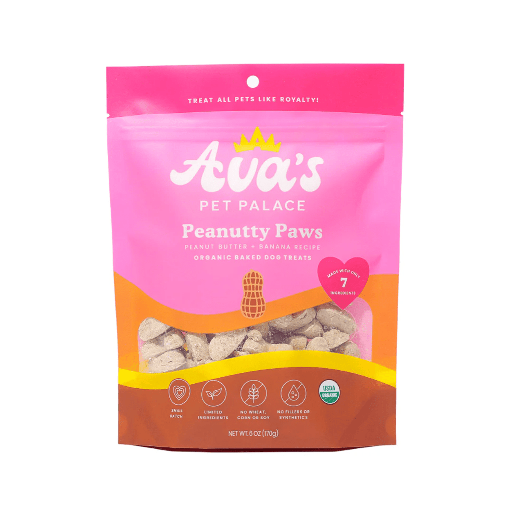 Ava's Pet Palace Organic Oven Baked Dog Treats - Peanutty Paws (6 oz) / 2 - Pack - Mac's Got More