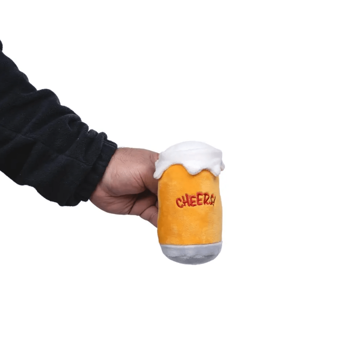 Beers - Cheers Plush Dog Toy Gift Set – with Squeaker & Crinkle Paper for Fun Play - Mac's Got More