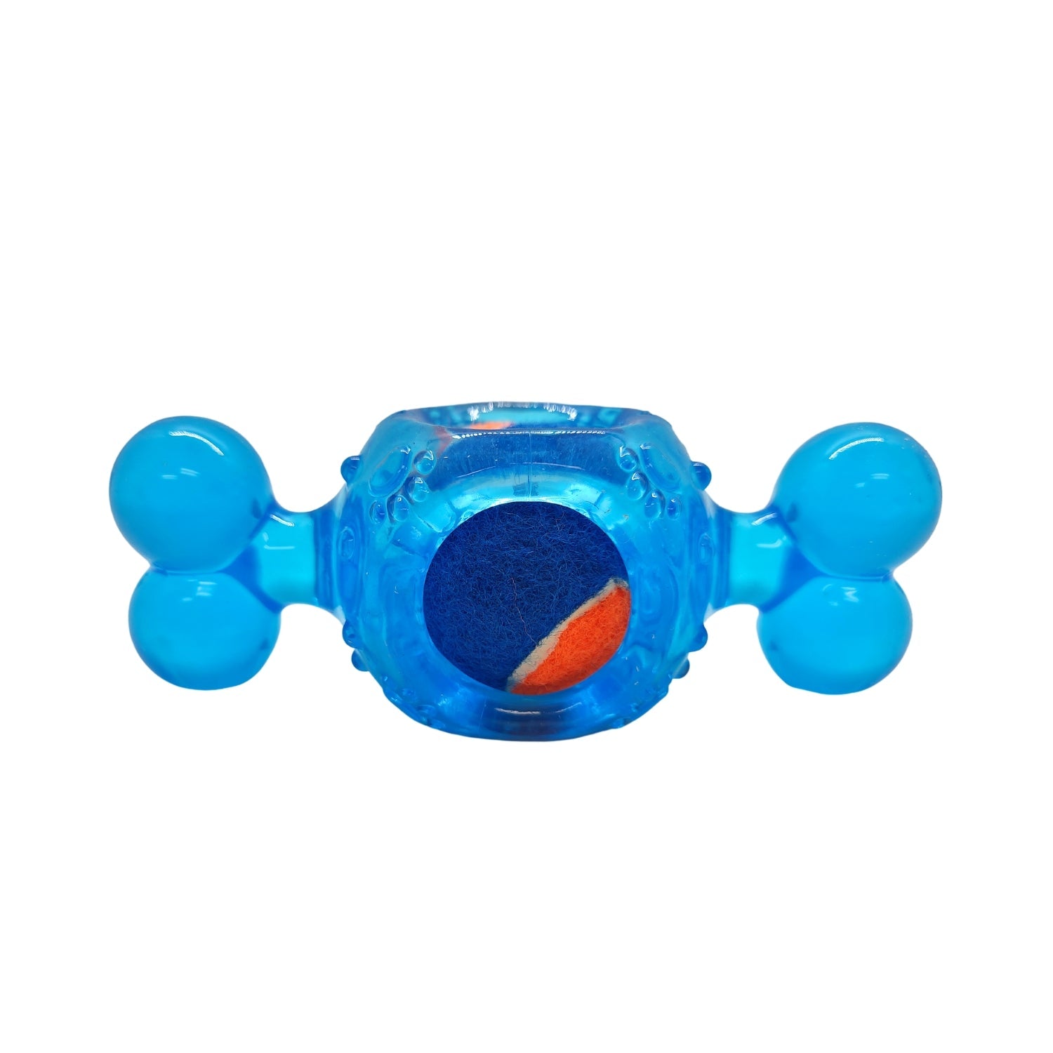 Blue Candy - Inspired Squeaky Tennis Ball Dog Chew Toy – TPR, Durable & Promotes Dental Health - Mac's Got More