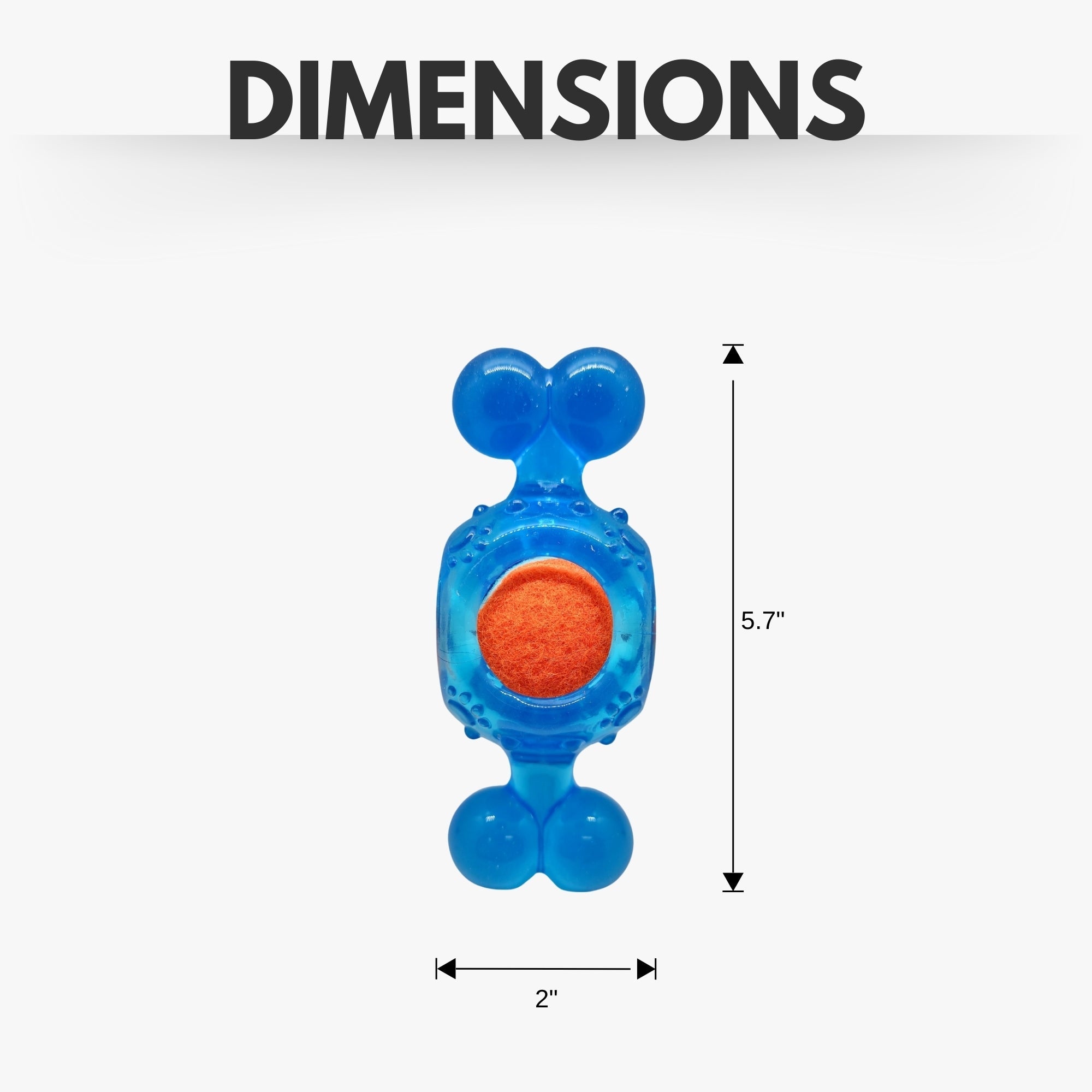 Blue Candy - Inspired Squeaky Tennis Ball Dog Chew Toy – TPR, Durable & Promotes Dental Health - Mac's Got More