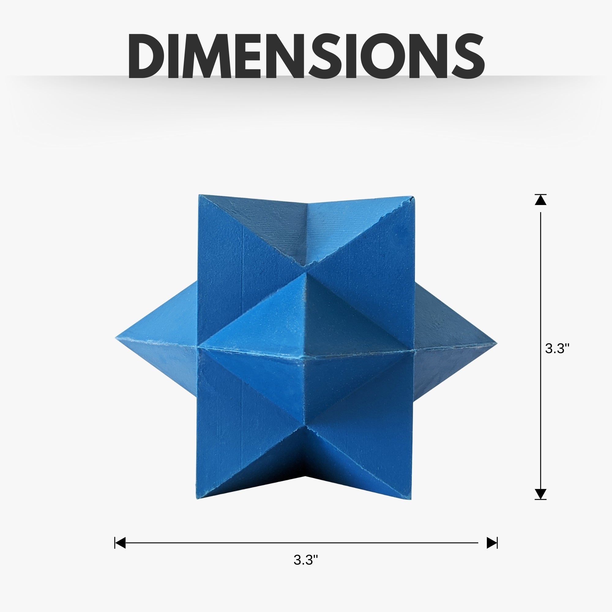 Blue Star - Shaped Natural Rubber Dog Chew Toy – Durable & Textured for Engaging Playtime - Mac's Got More