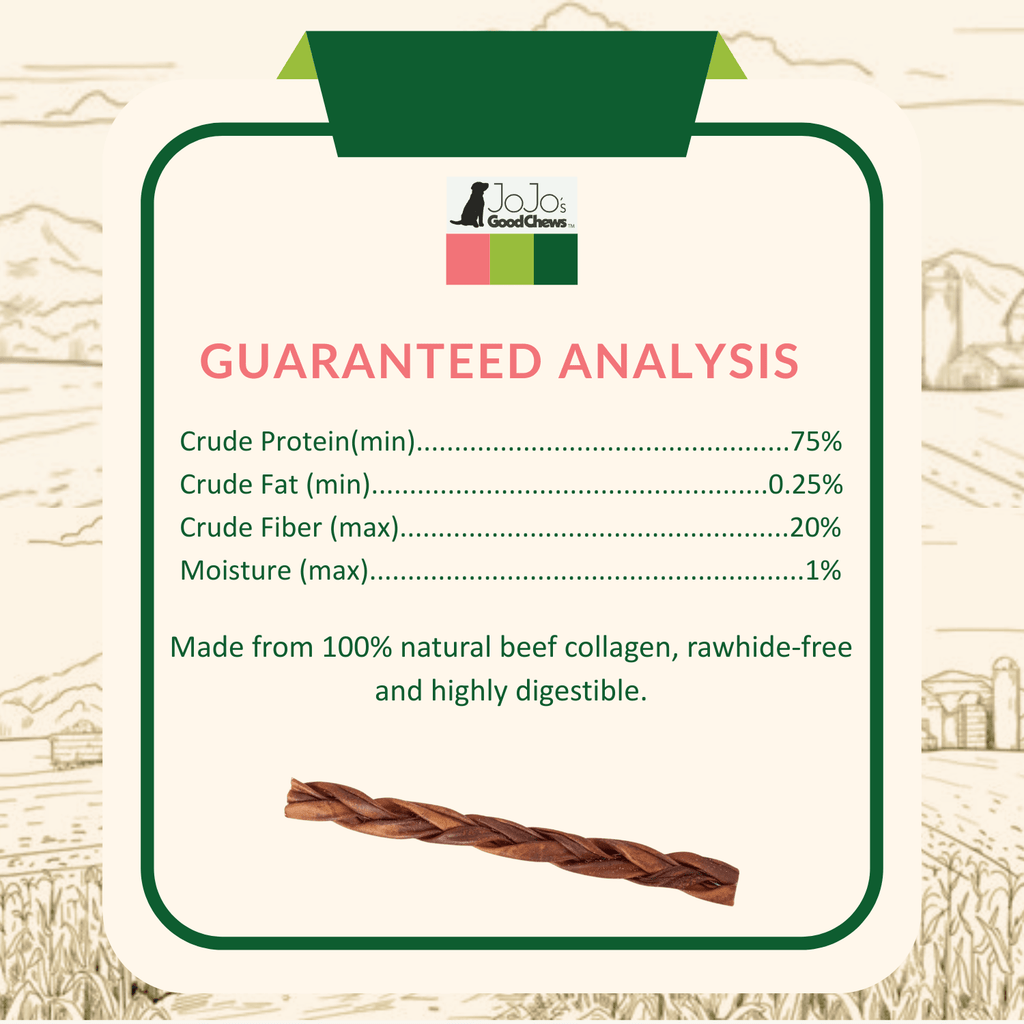 Braided Collagen Stick Dog Treats for Joint Health - 12 - Inch Standard (4 - Pack) - Mac's Got More
