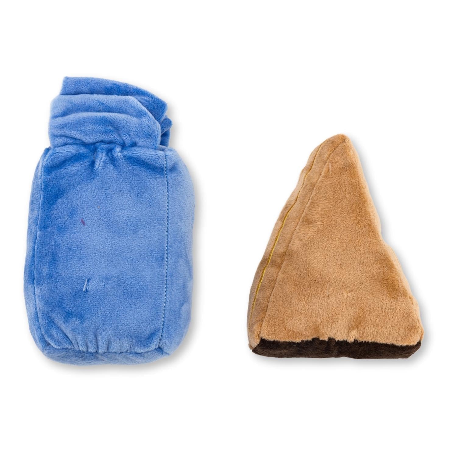 Cake Slice & Milk Midnight Snack Plush Dog Toy Gift Set – with Squeaker & Crinkle Paper - Mac's Got More