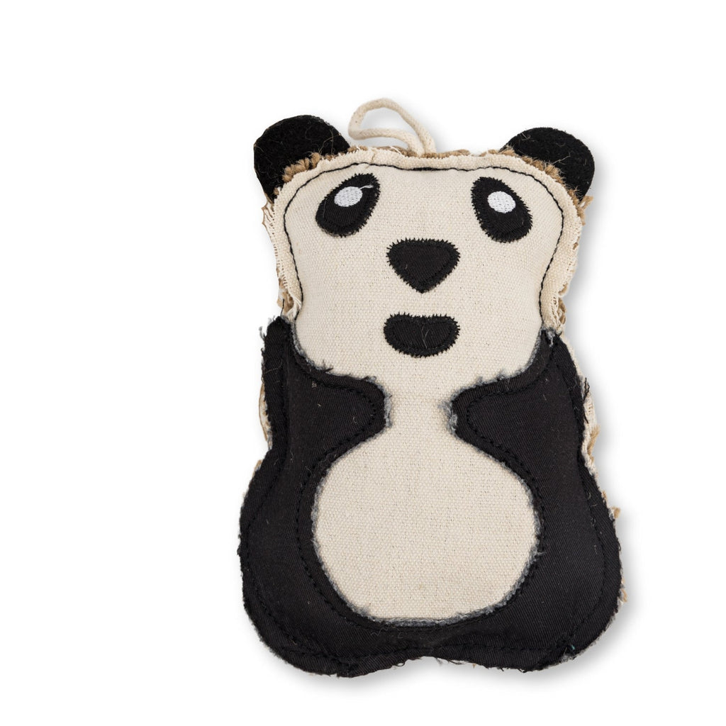 Canvas & Jute Panda - Shaped Dog Chew Toy – Durable, Safe and Non - Toxic - Mac's Got More