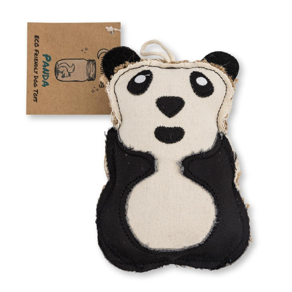 Canvas & Jute Panda - Shaped Dog Chew Toy – Durable, Safe and Non - Toxic - Mac's Got More