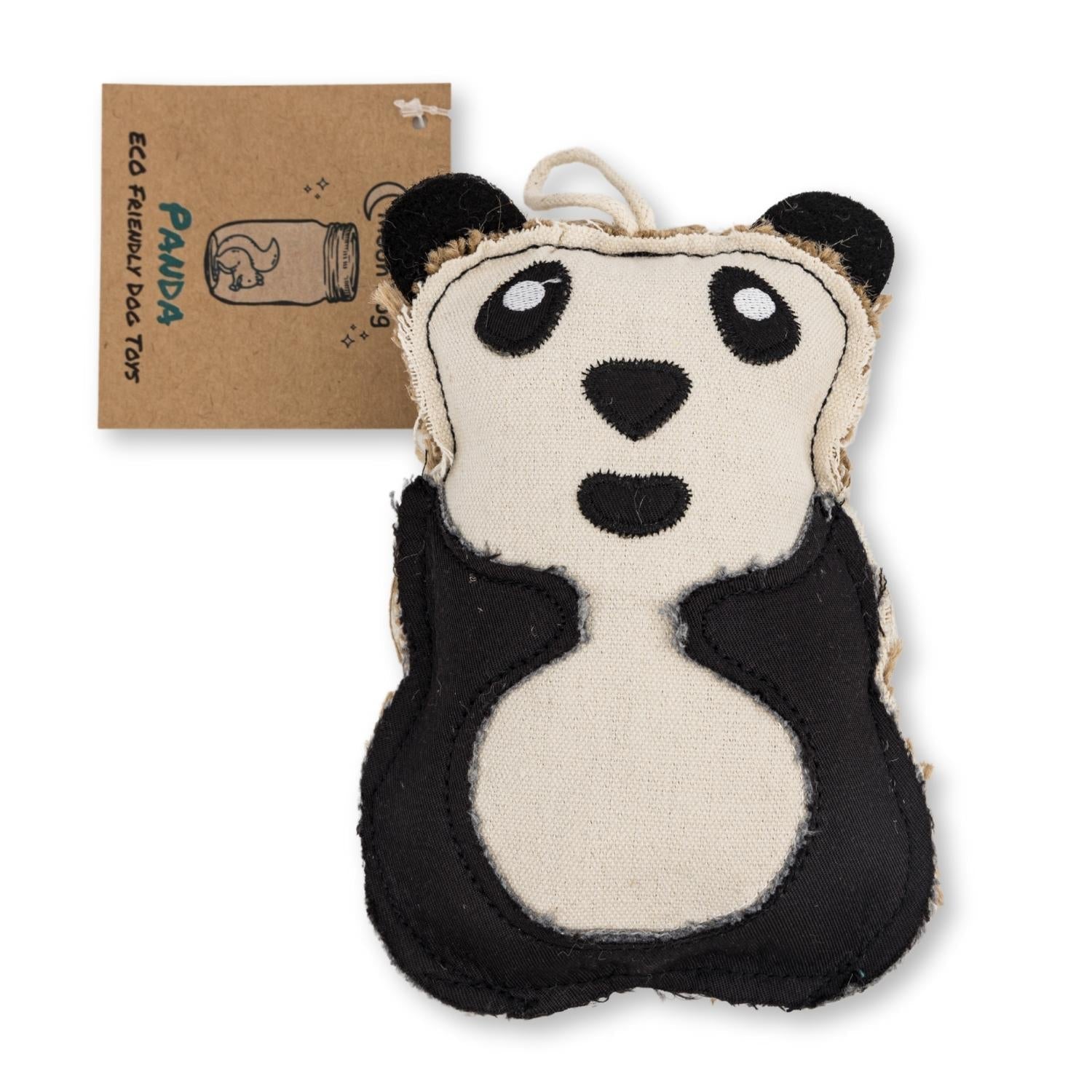 Canvas & Jute Panda - Shaped Dog Chew Toy – Durable, Safe and Non - Toxic - Mac's Got More
