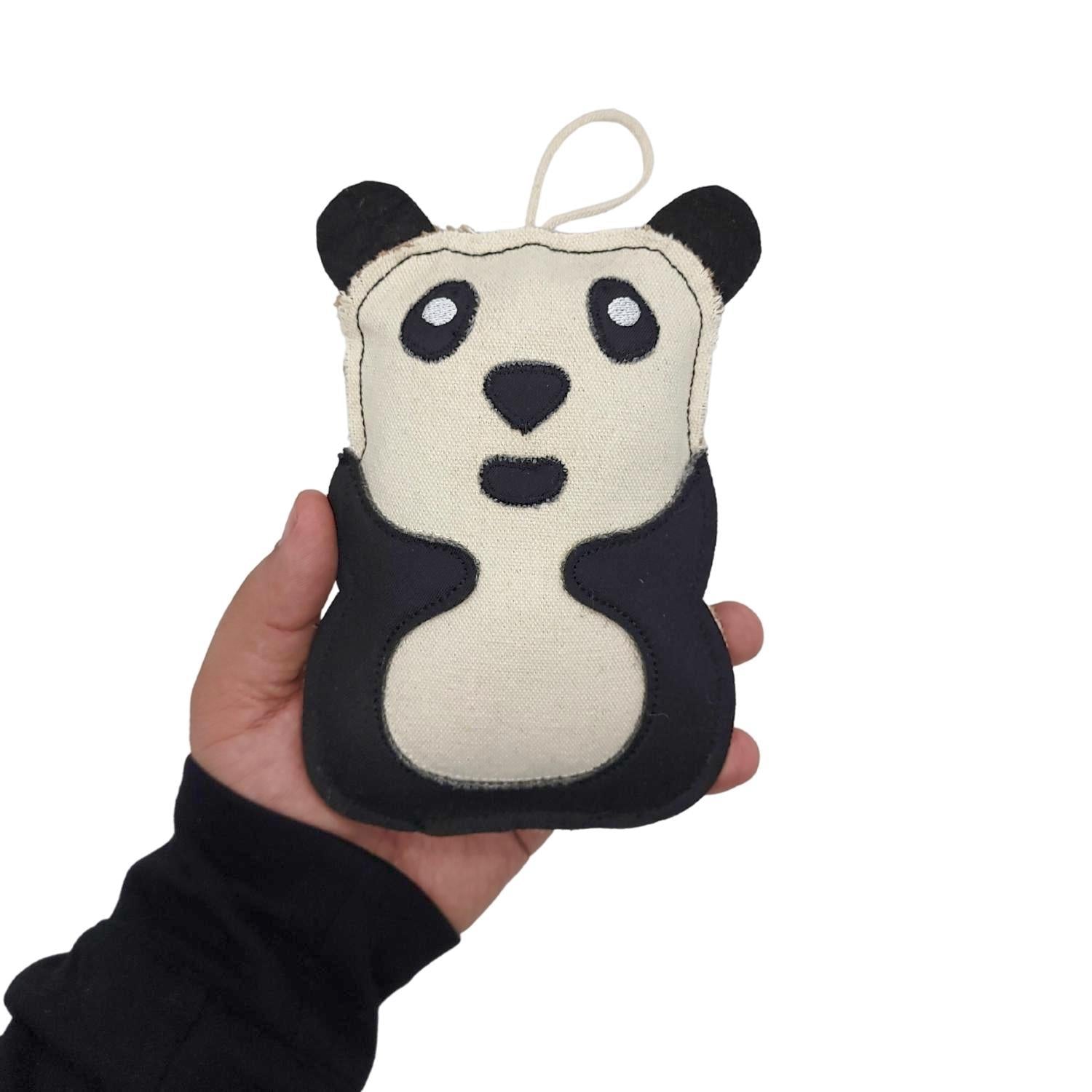 Canvas & Jute Panda - Shaped Dog Chew Toy – Durable, Safe and Non - Toxic - Mac's Got More
