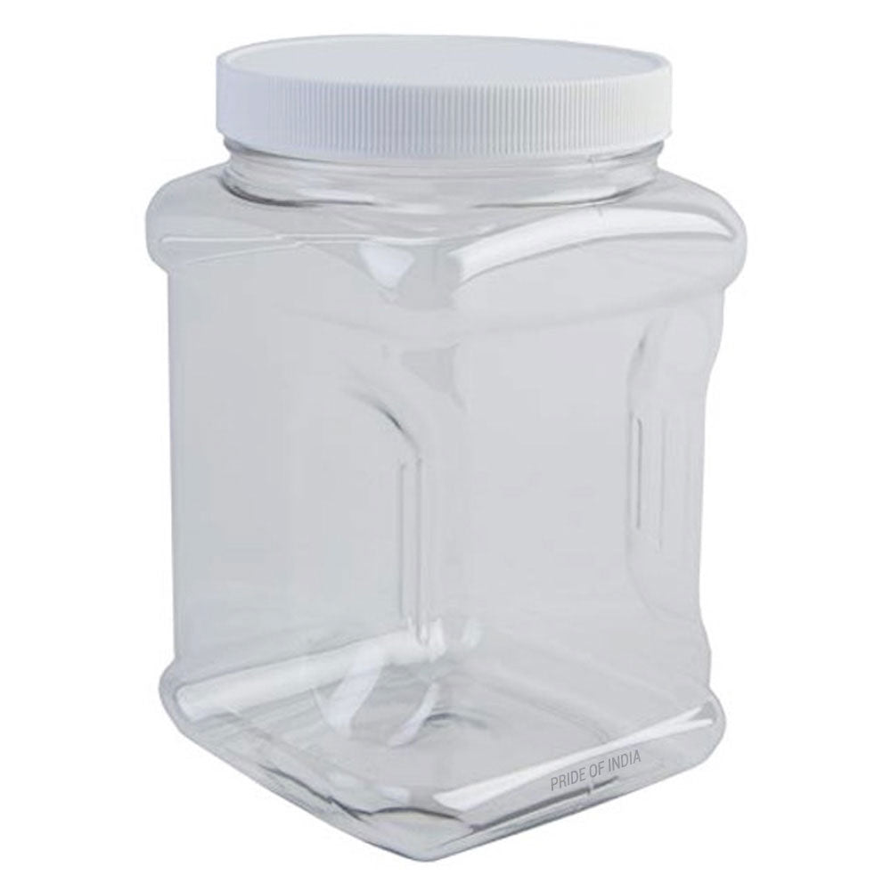 Clear PET Plastic Grip Dry/Liquid Food Storage Jars w/ Caps (Food Grade - BPA Free) - Mac's Got More
