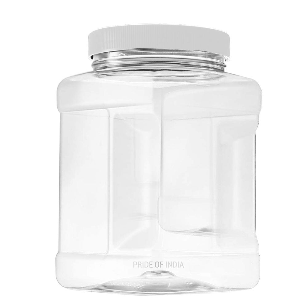 Clear PET Plastic Grip Dry/Liquid Food Storage Jars w/ Caps (Food Grade - BPA Free) - Mac's Got More