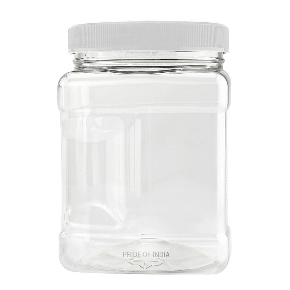 Clear PET Plastic Grip Dry/Liquid Food Storage Jars w/ Caps (Food Grade - BPA Free) - Mac's Got More